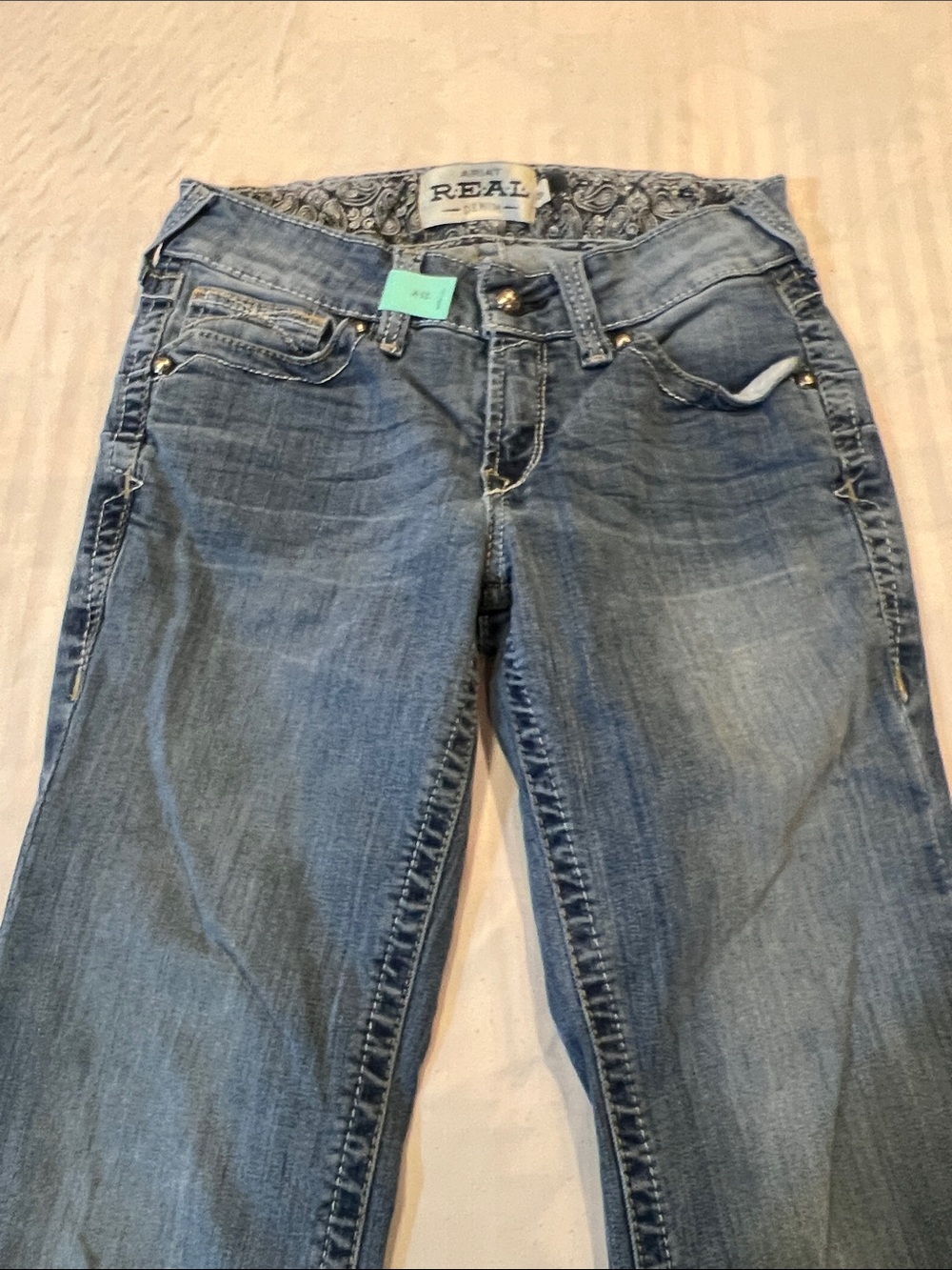 Ariat REAL DENIM Women's Faded Blue Bootcut Jeans